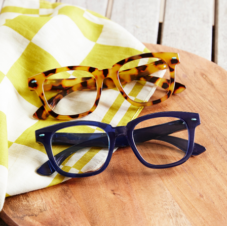 flat lay of 2 pairs of readers on a table